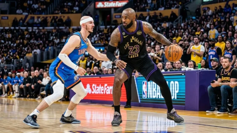 Thunder vs Lakers match score and stats