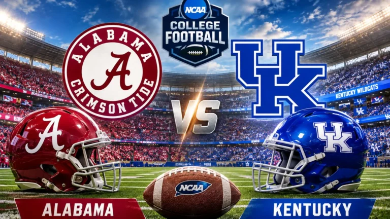 Alabama Crimson Tide running back Daniel Hill scores during 45-17 win over Kentucky Wildcats at Kroger Field on September 12, 2026
