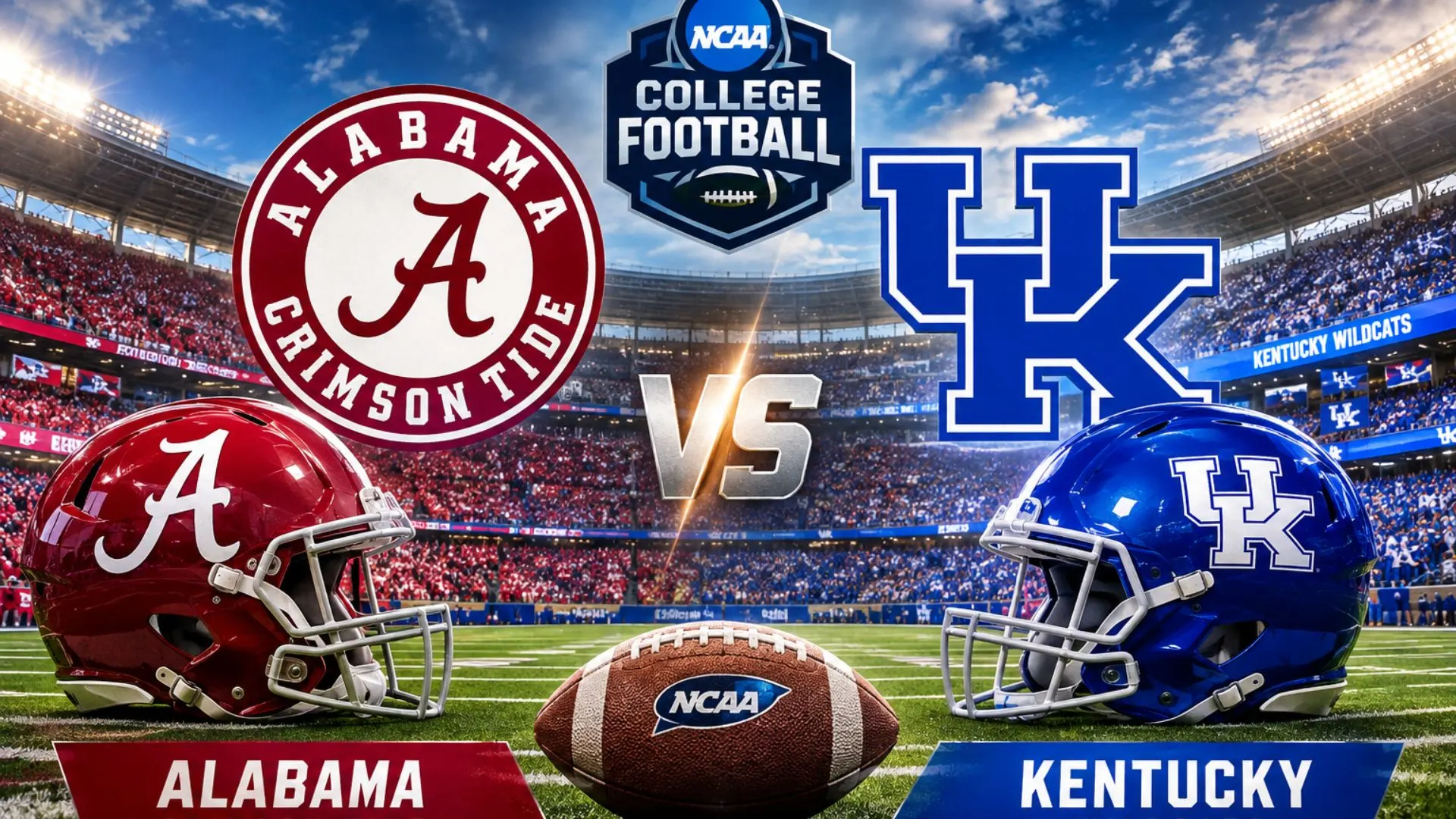 Alabama Crimson Tide running back Daniel Hill scores during 45-17 win over Kentucky Wildcats at Kroger Field on September 12, 2026